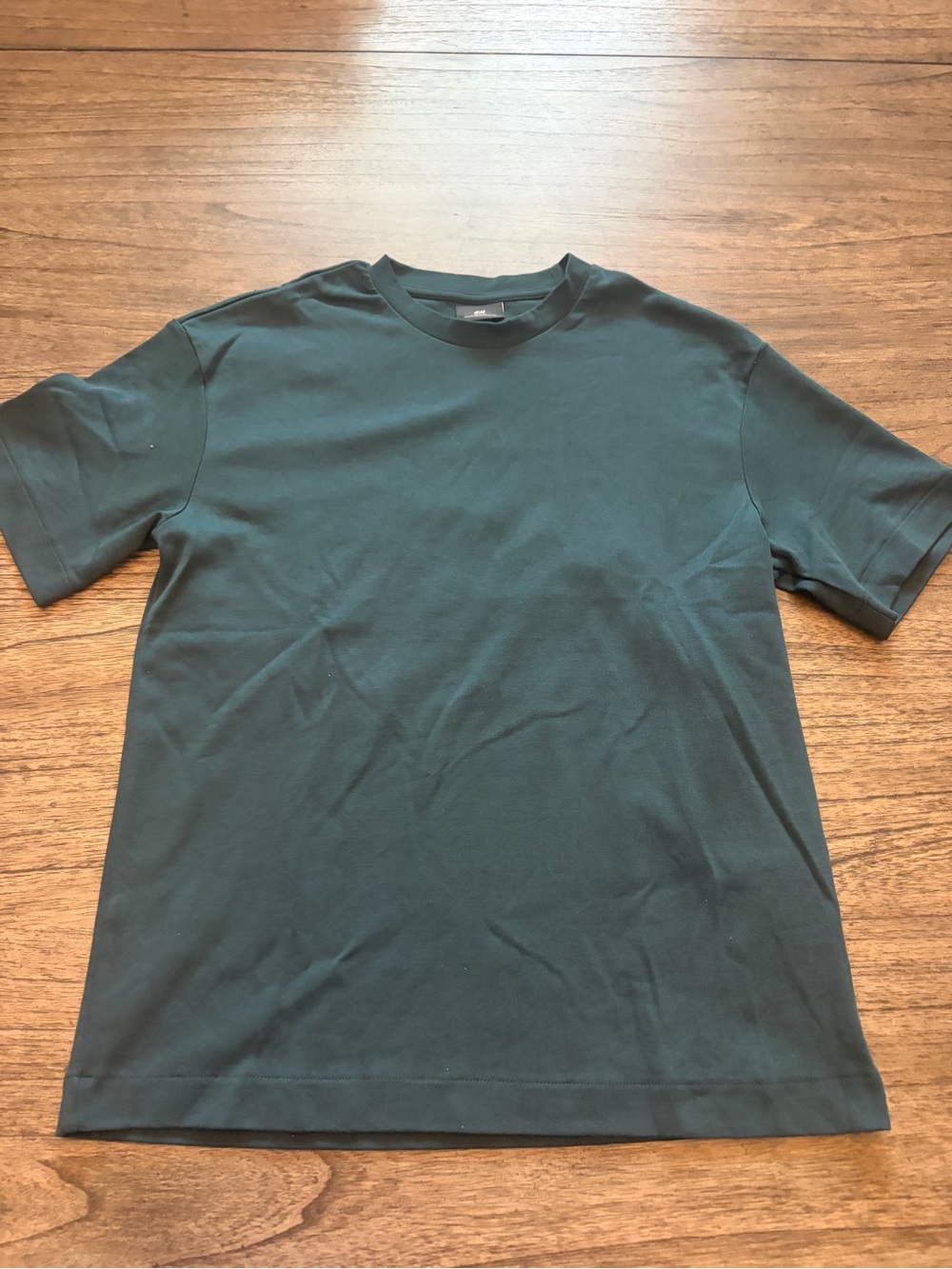 H&M Men's Crew Neck T-Shirt - Dark Teal